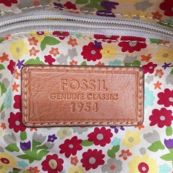 Fossil Bucket Bag Tote Boho Retro Rainbow Striped Tapestry Round Top Handle Sz L - Picture 2 of 14